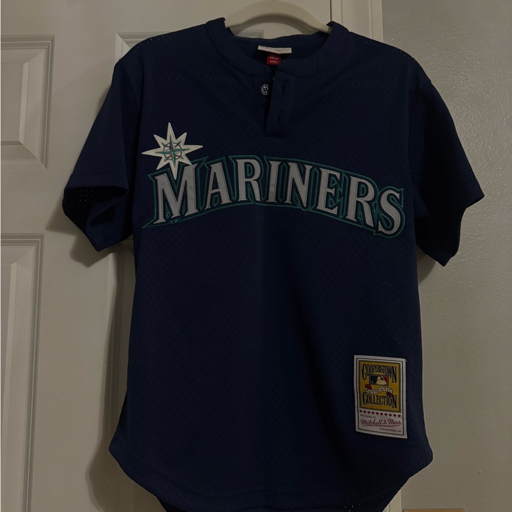 Seattle Mariners Mitchell & Ness Navy Mariners Jersey